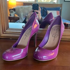 Patent Magenta Pumps